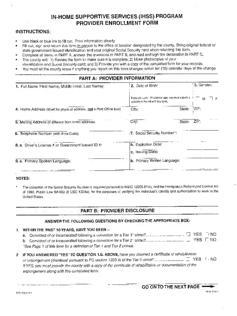 ihss forms Preview on Page 1