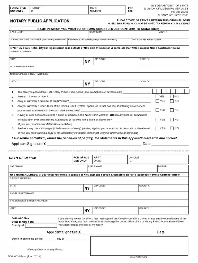 nys notary application Preview on Page 1
