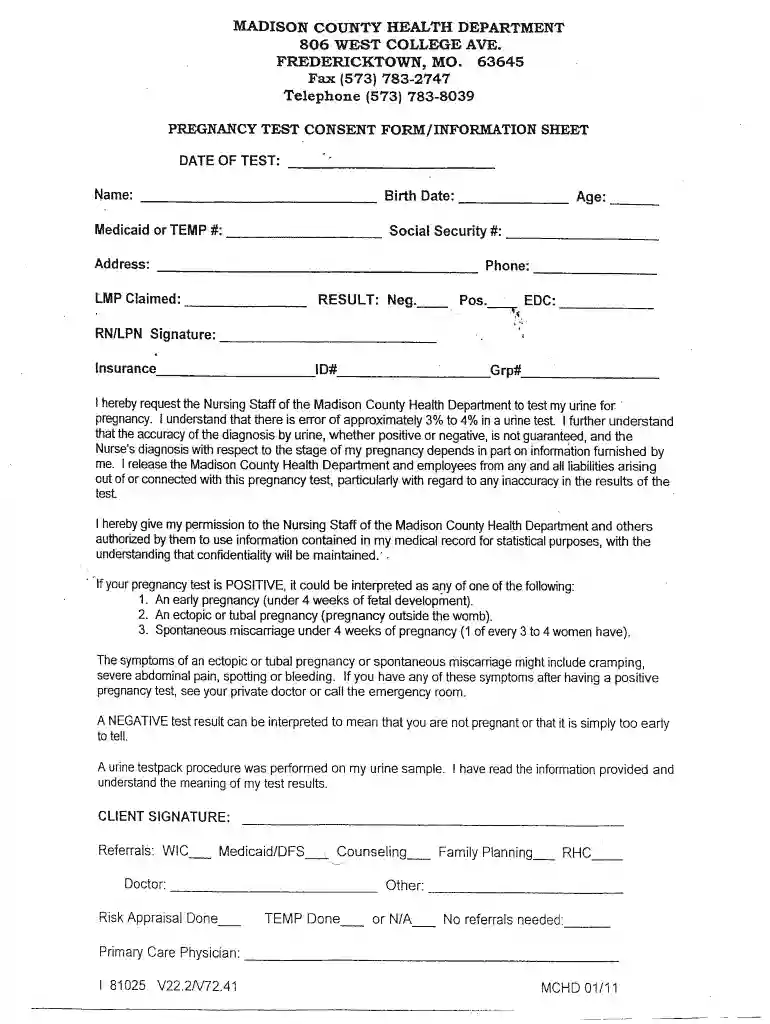 positive pregnancy blood test results template Preview on Page 1