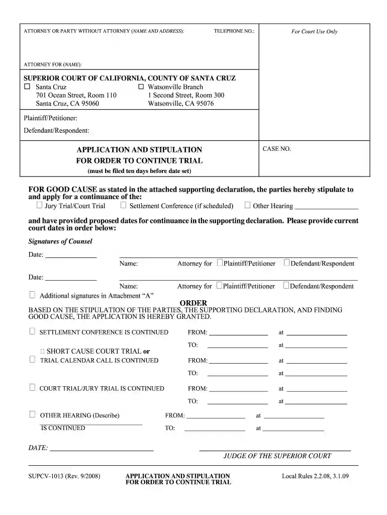 supcv1013 application form Preview on Page 1