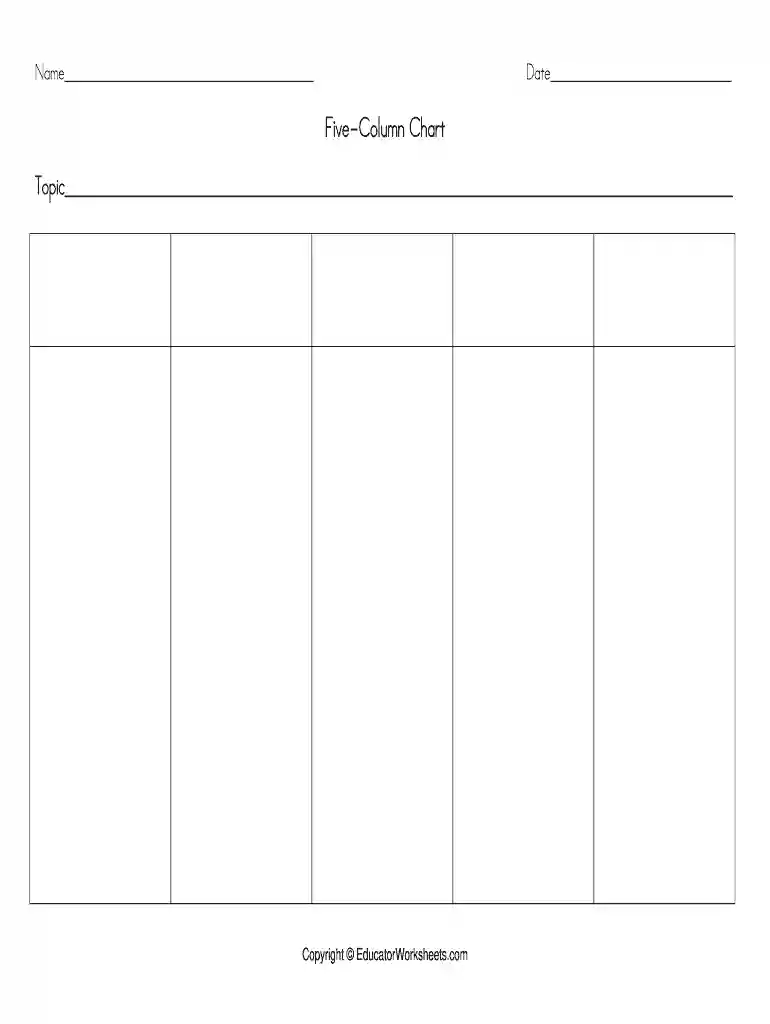 blank chart Preview on Page 1