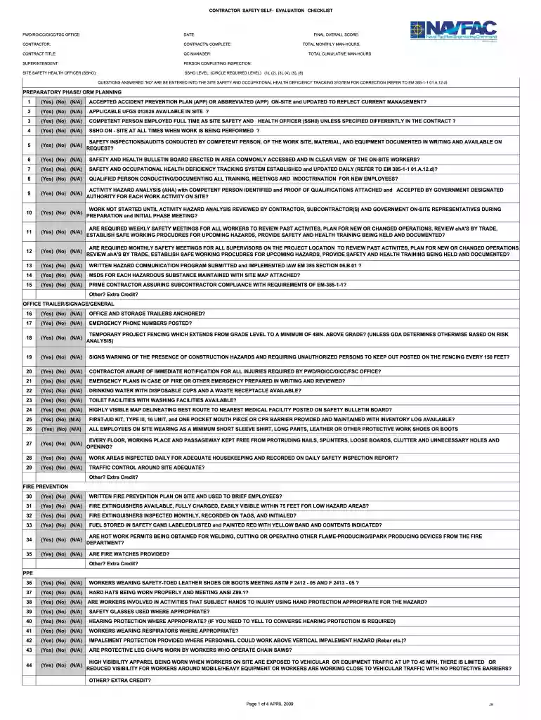 safety indoctrination form Preview on Page 1