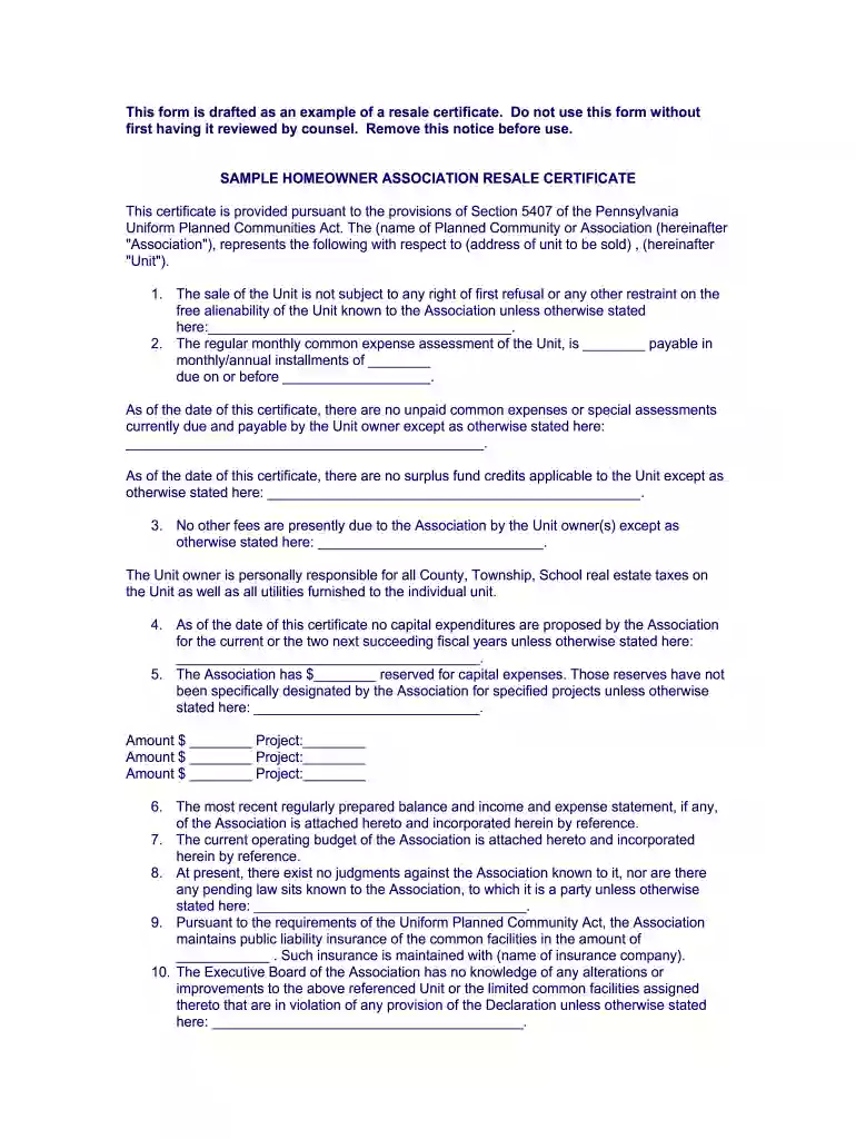 3407 resale certificate Preview on Page 1