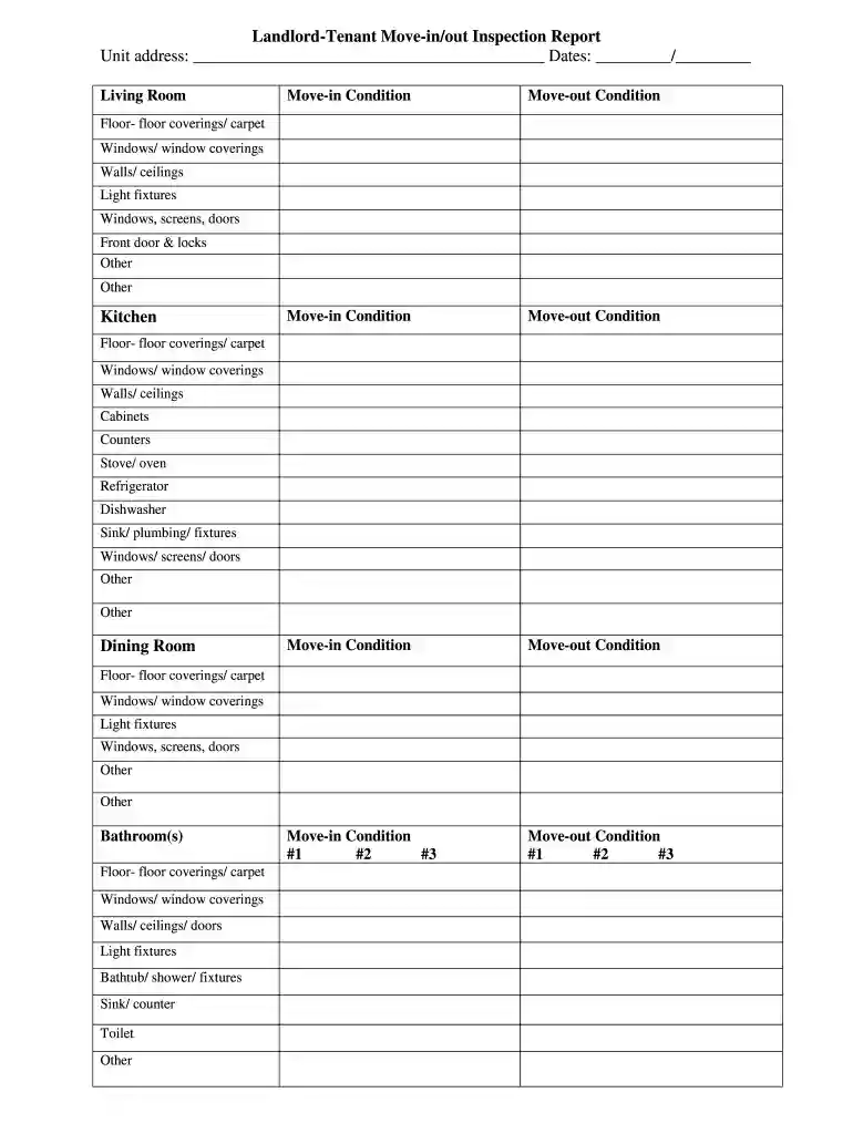 maryland move in inspection Preview on Page 1