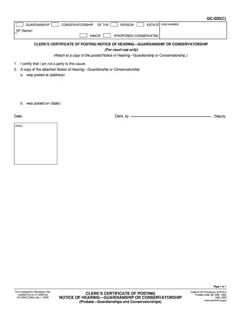 certificate posting notice Preview on Page 1