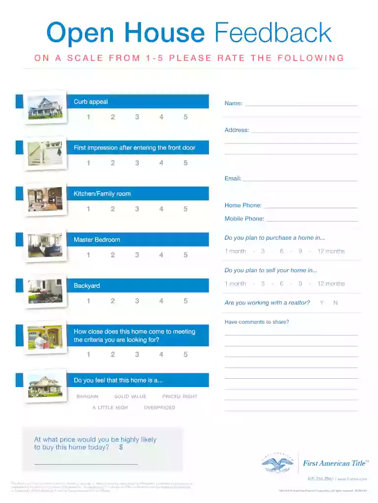 open house feedback form pdf free Preview on Page 1