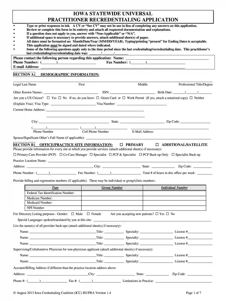 jowa application form Preview on Page 1