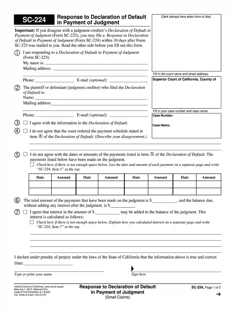 judgment declaration default Preview on Page 1