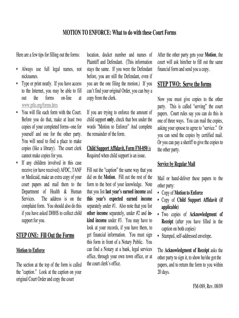 maine motion forms Preview on Page 1