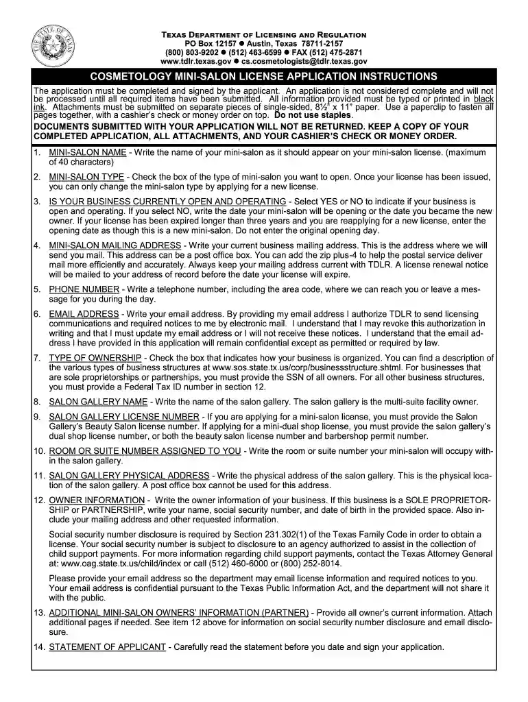 cosmetology licence online 2014 form Preview on Page 1