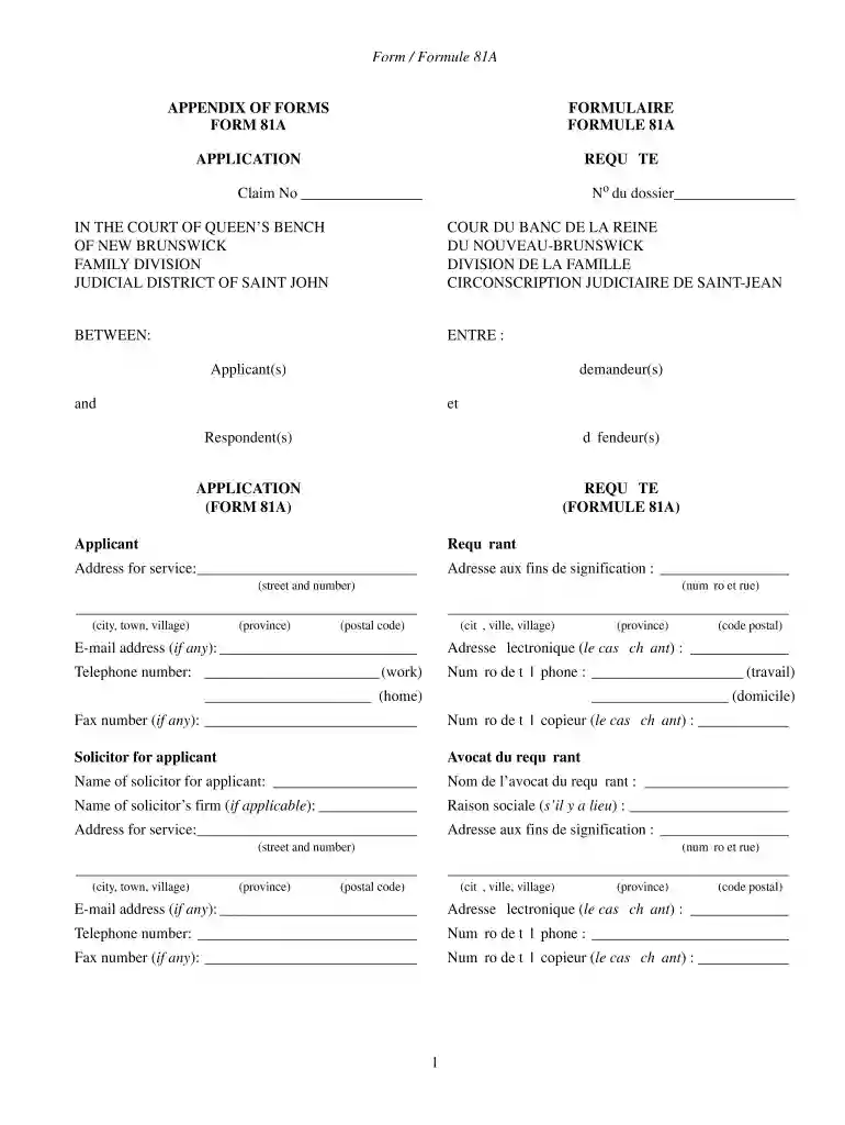 form 81a Preview on Page 1