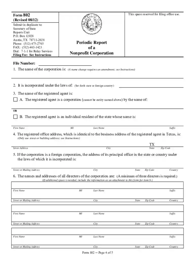 texas form 802 Preview on Page 1