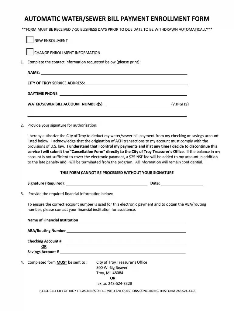 troy water bill Preview on Page 1