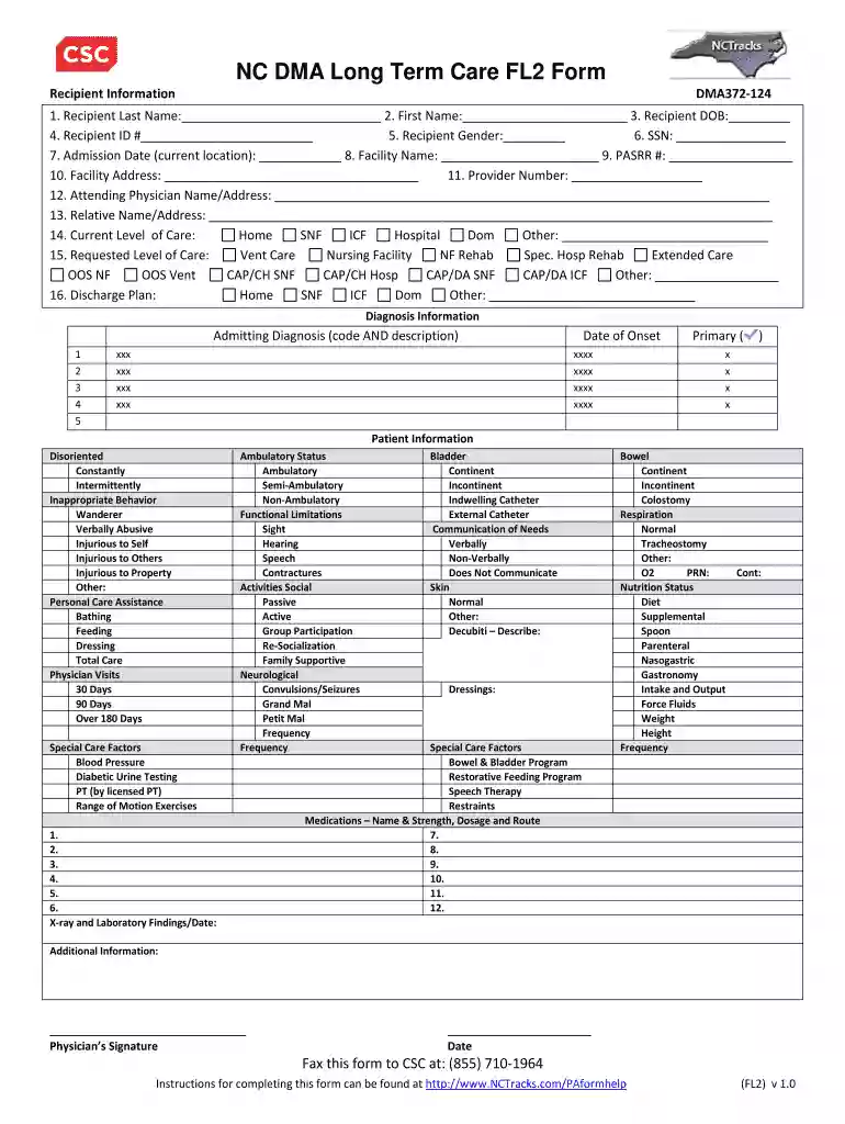 fl2 form Preview on Page 1