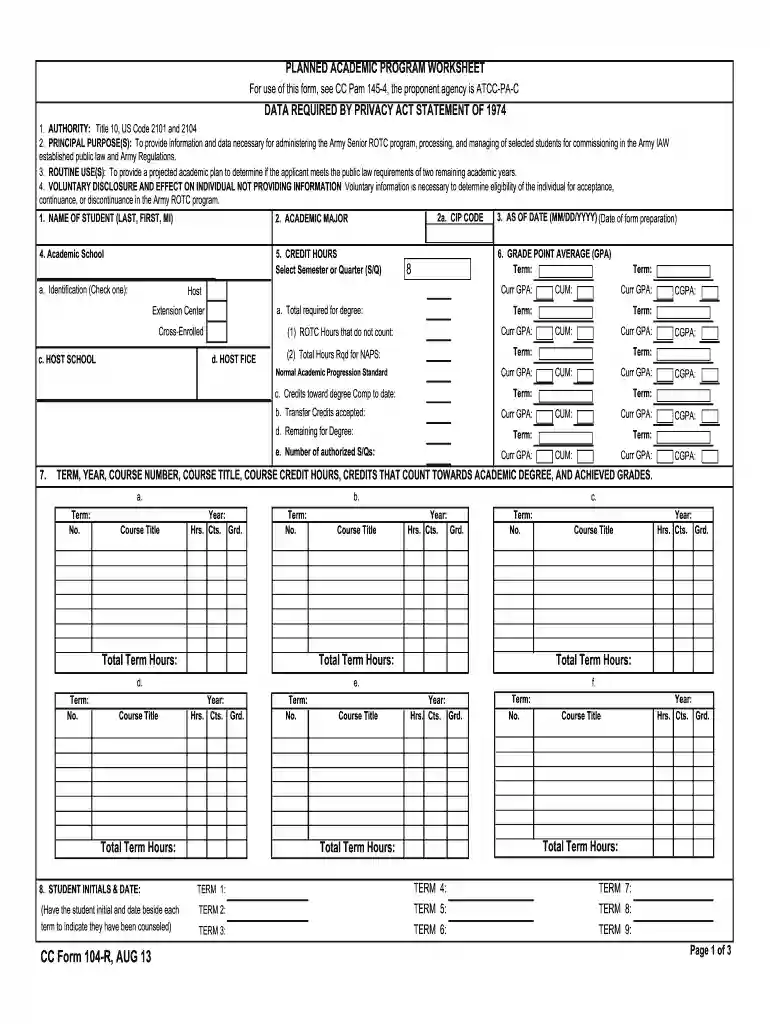 104 r form Preview on Page 1