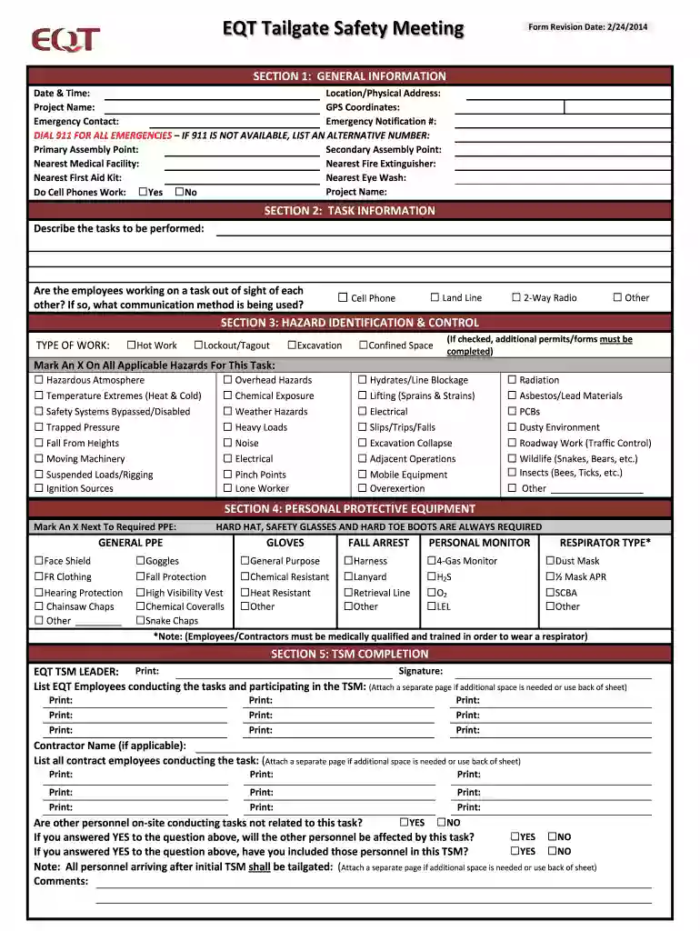 tailgate safety meeting pdf Preview on Page 1