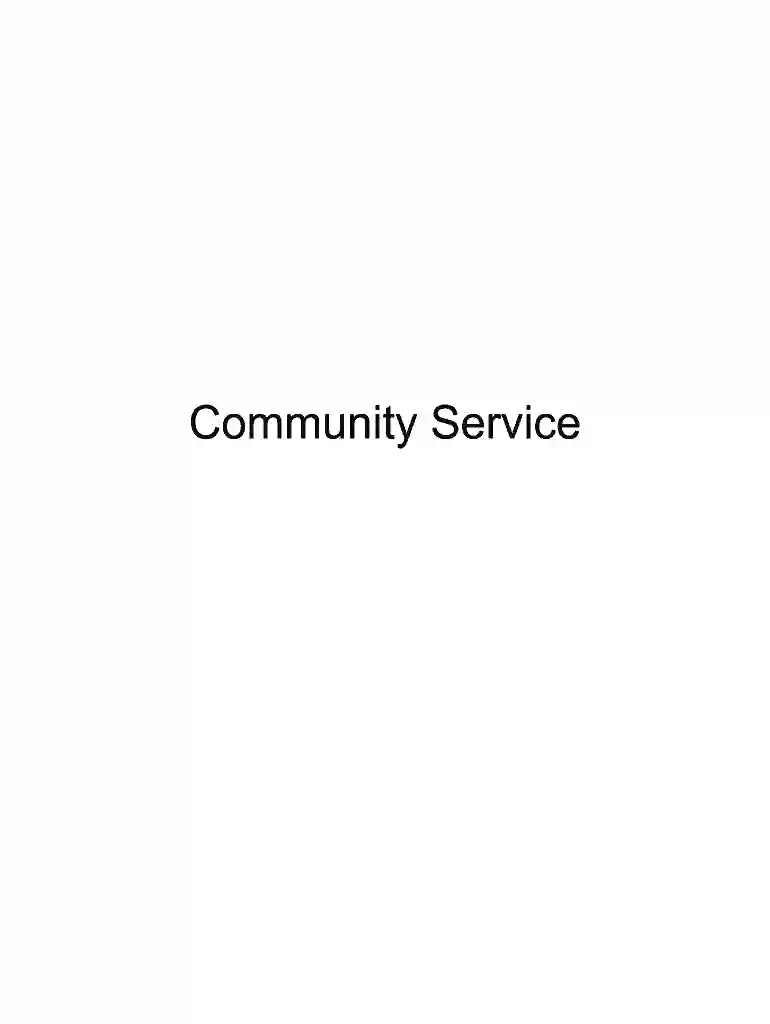 community service form court pdf Preview on Page 1