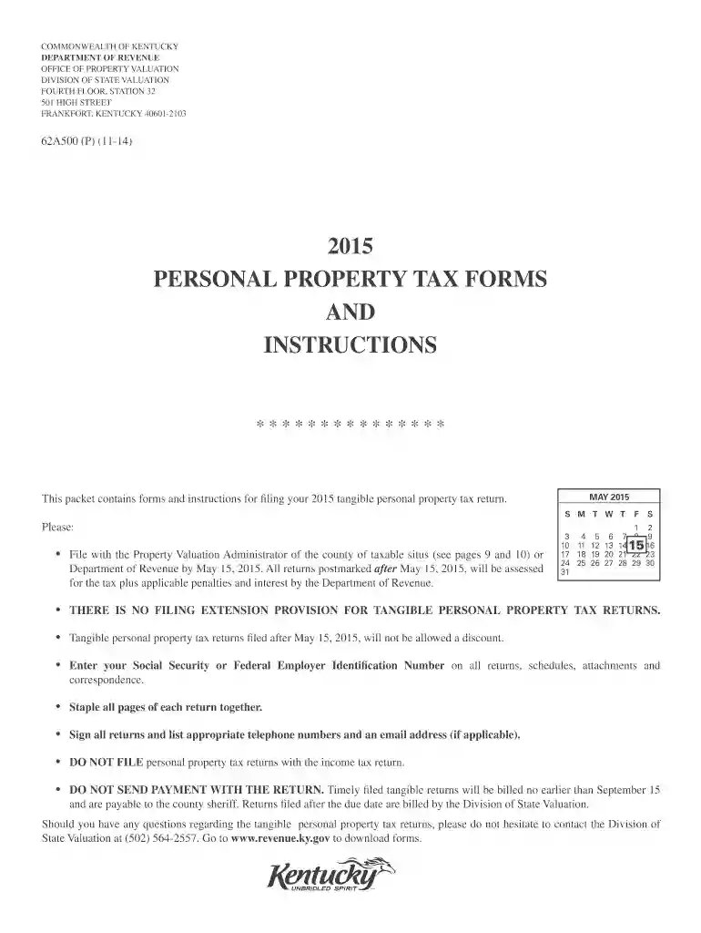 form 62a500 2015 Preview on Page 1