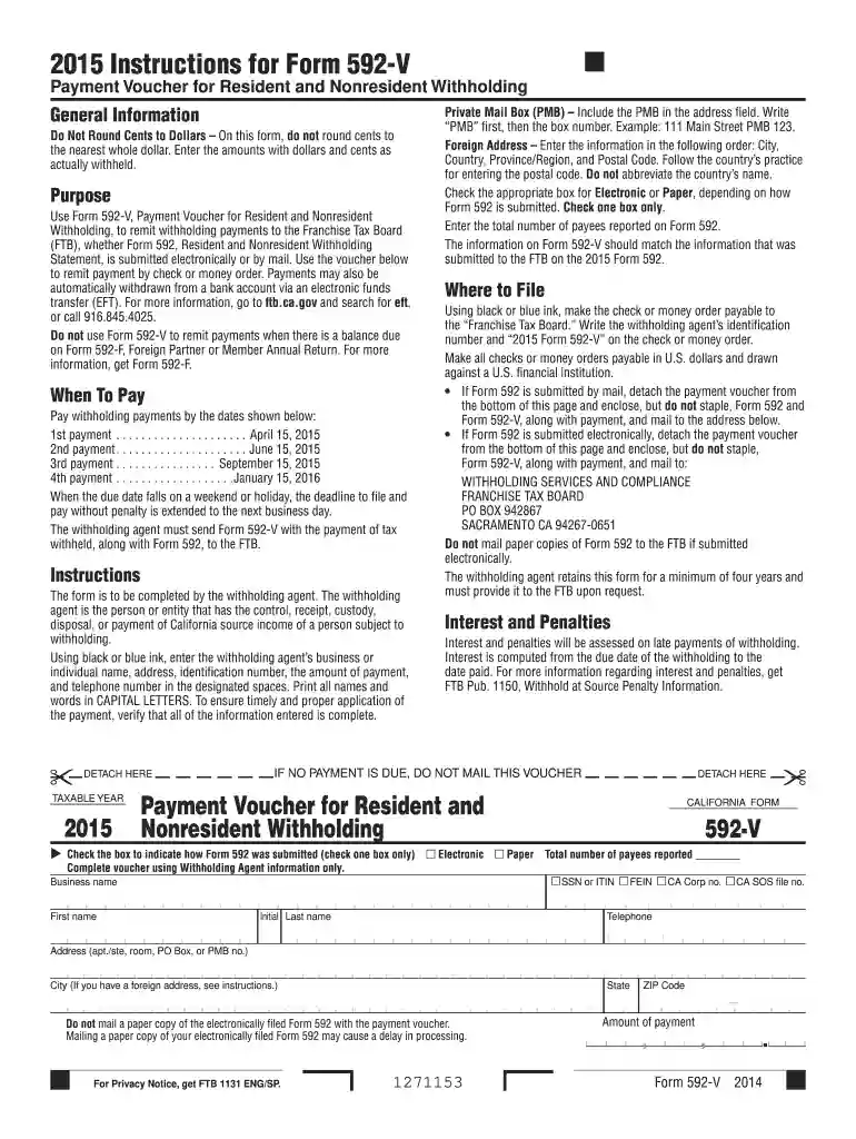 form 592 v 2015 Preview on Page 1