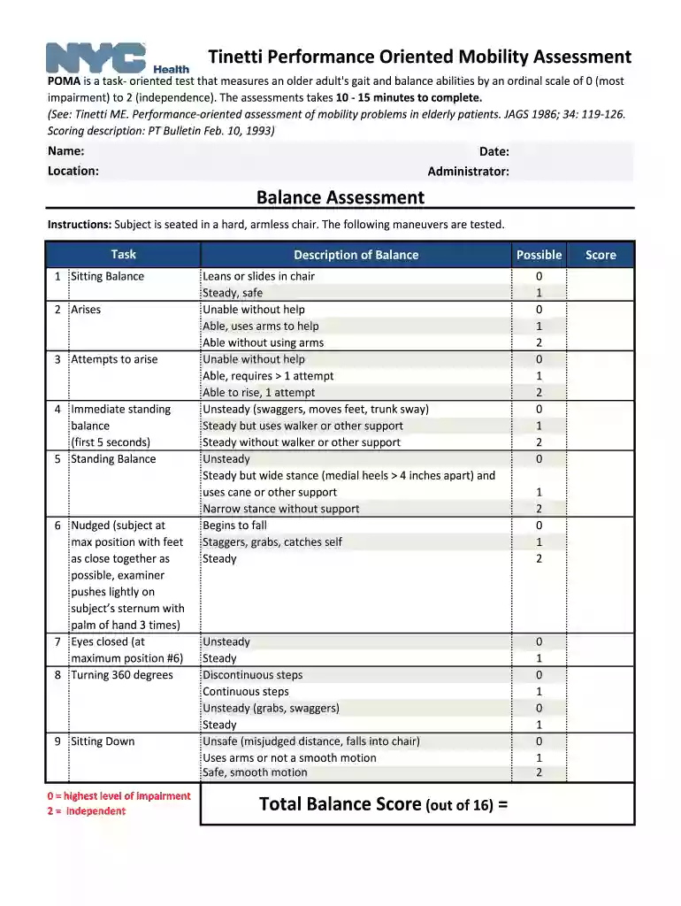 tinetti Preview on Page 1