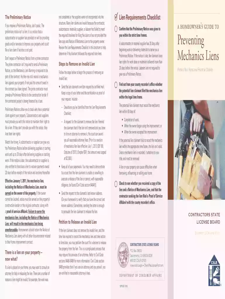 preventing mechanics liens Preview on Page 1