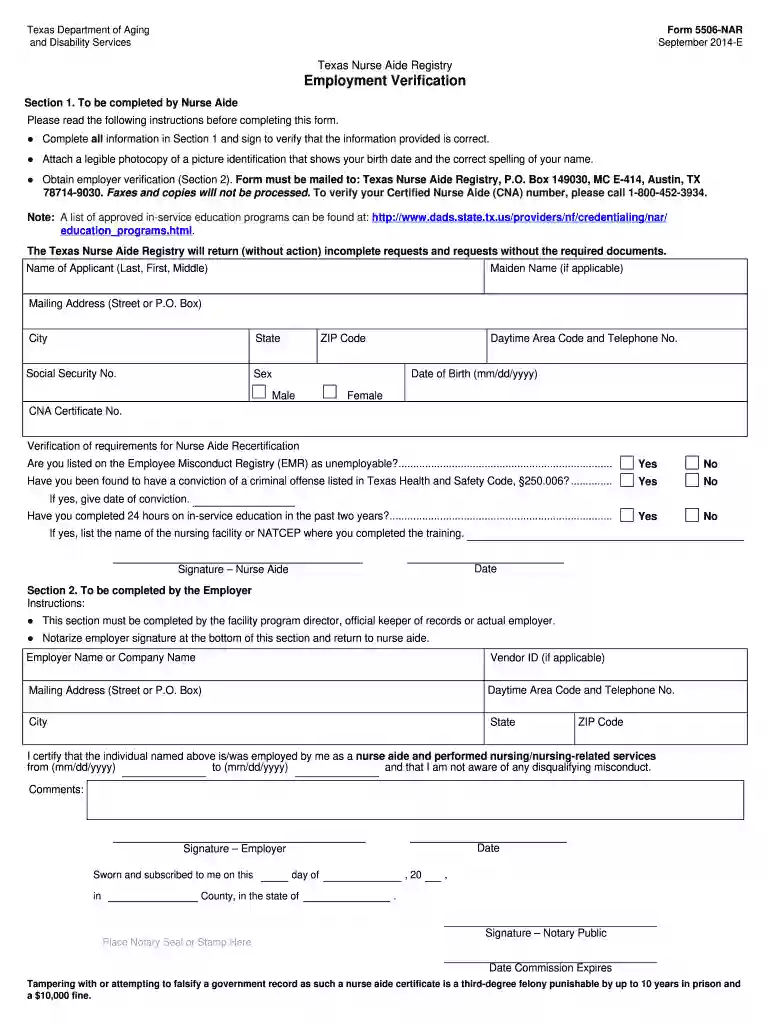 texas cna registry Preview on Page 1