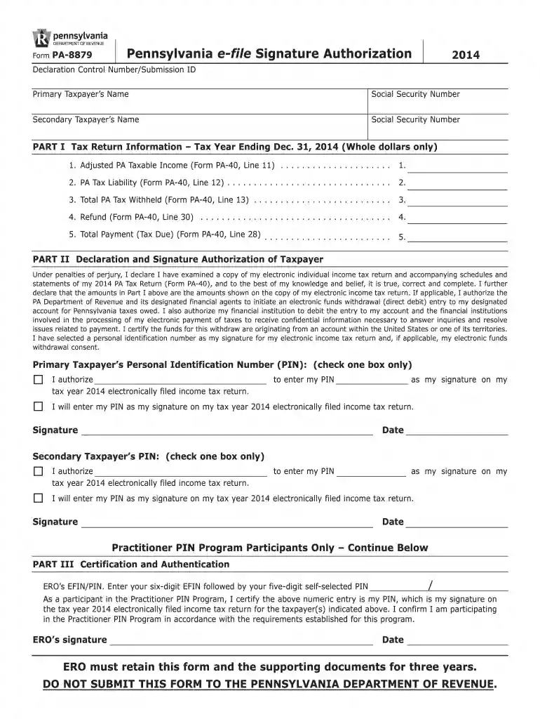 2014 8879 form Preview on Page 1