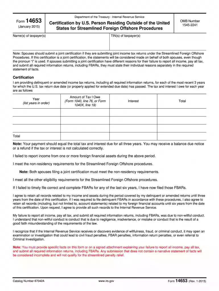 form 14653 2015 Preview on Page 1