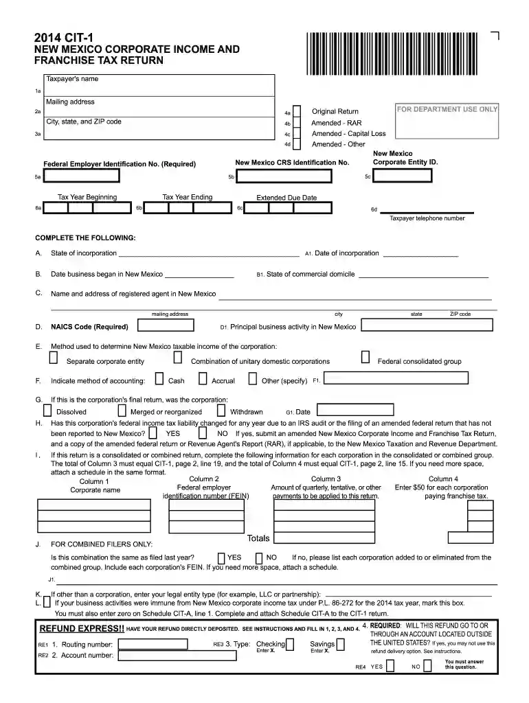 new mexico cit 1 instructions 2021 Preview on Page 1