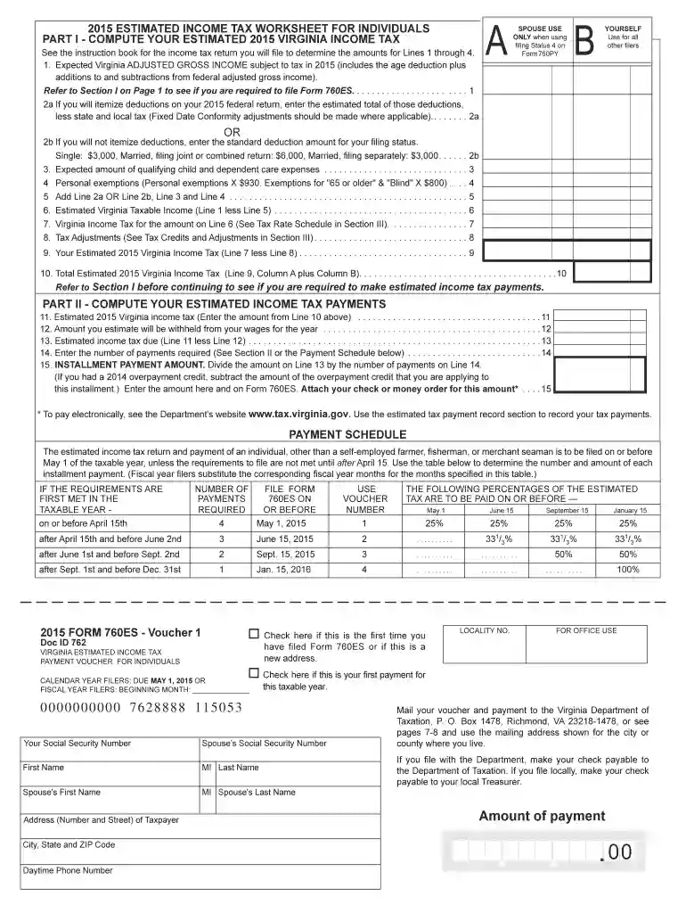 2023 form 760es Preview on Page 1