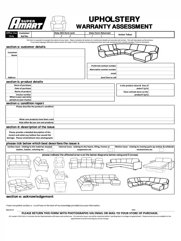 amart warranty claim Preview on Page 1