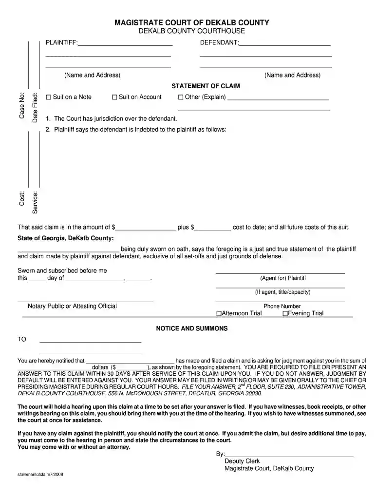 dekalb claim Preview on Page 1