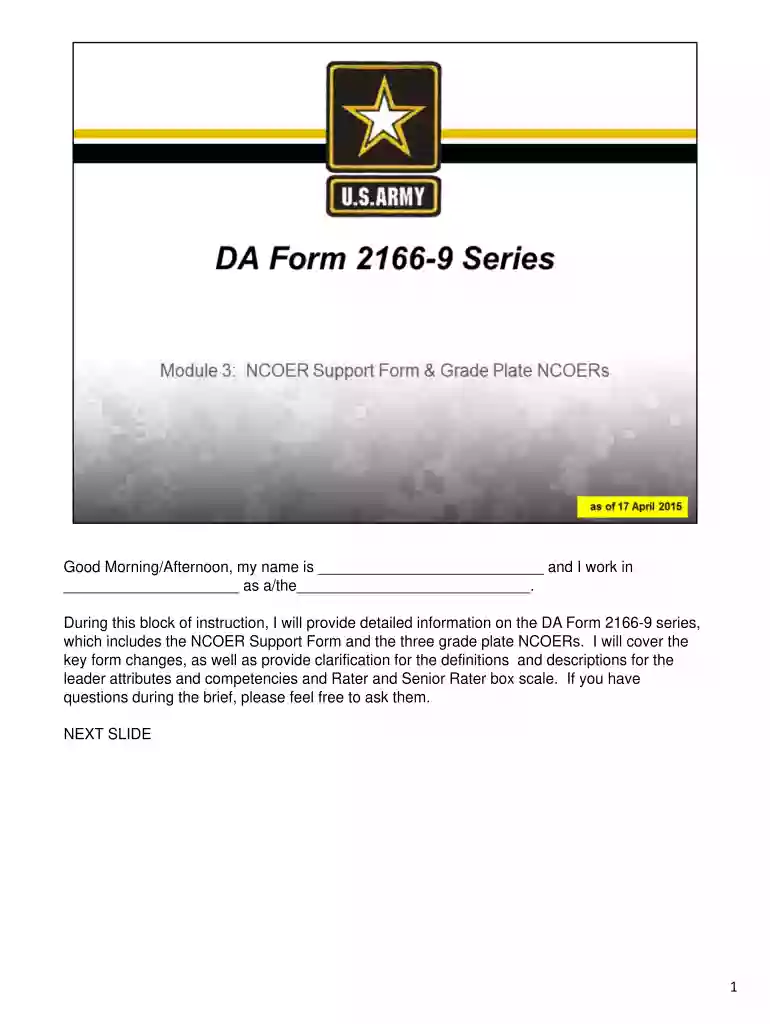 da form 2166 9 1a fillable pdf Preview on Page 1