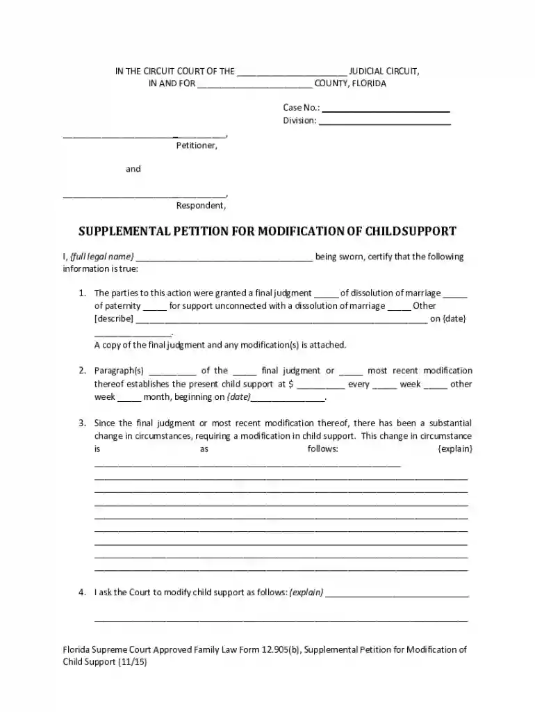petition child support 2015 form Preview on Page 1