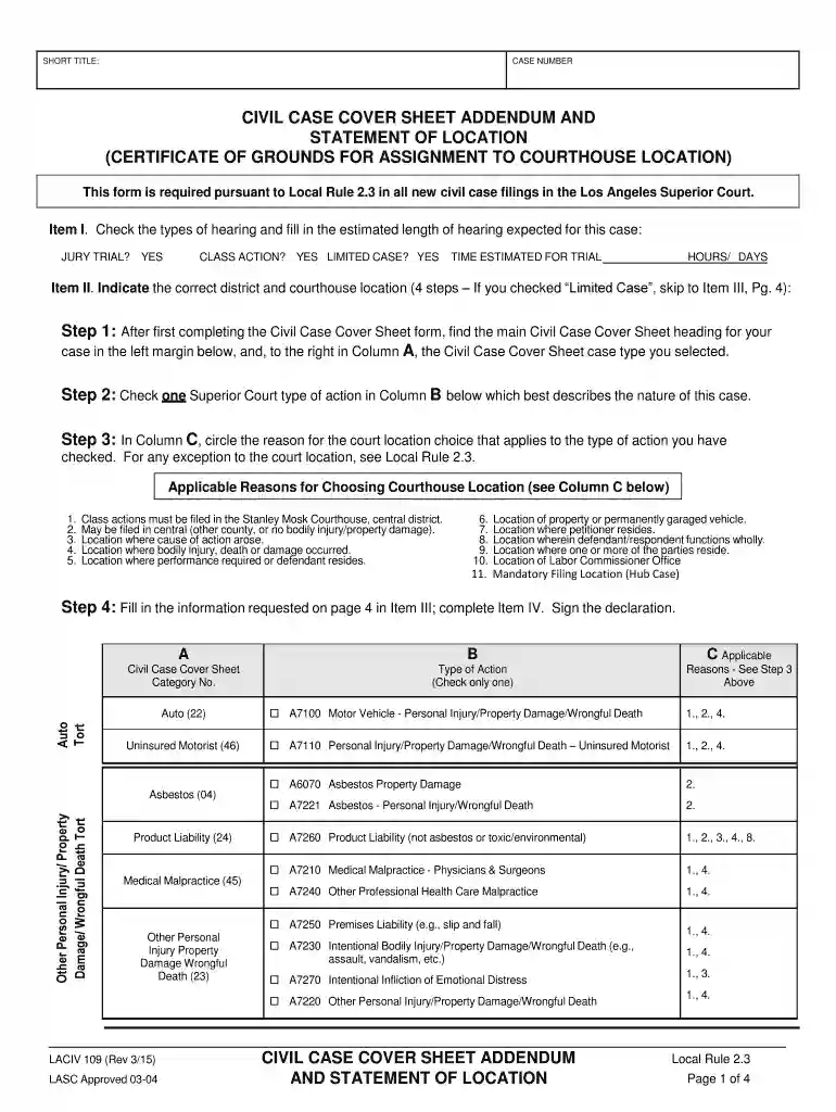 STATEMENT OF LOCATION Preview on Page 1