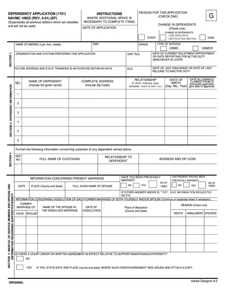 navmc 10922 Preview on Page 1