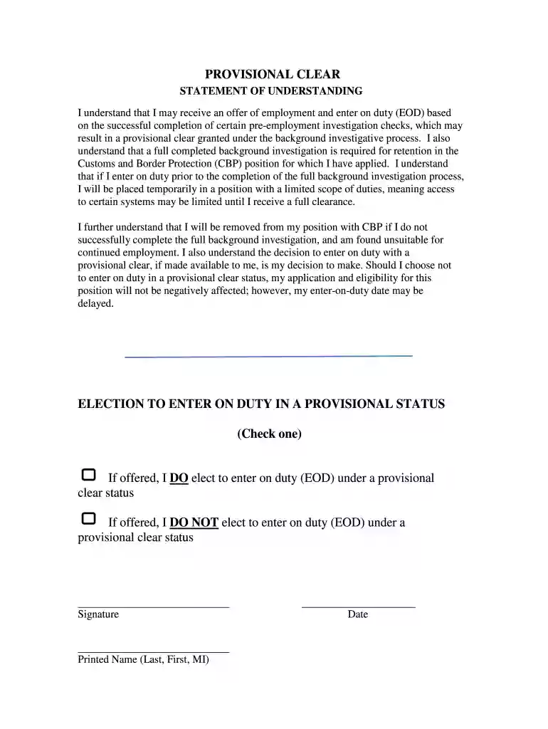 cbp provisional clear Preview on Page 1