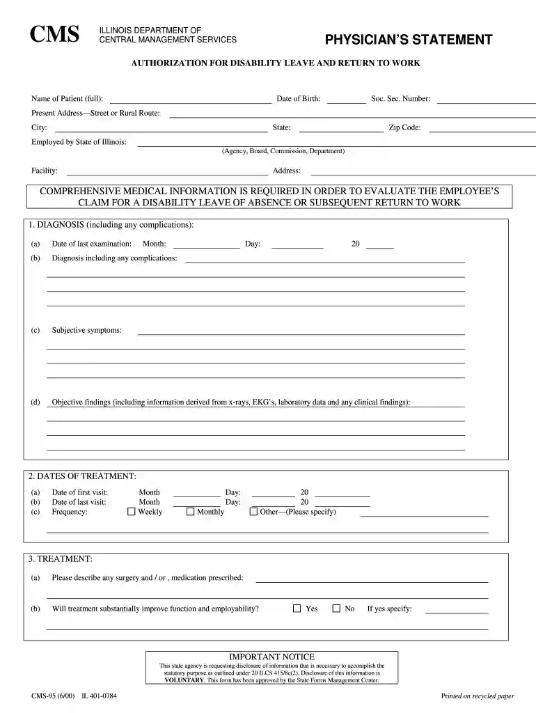 cms 95 form Preview on Page 1