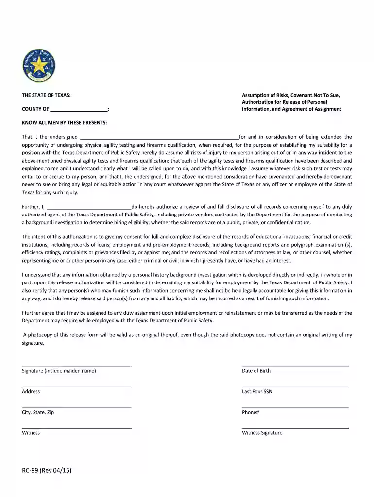 rc99 form Preview on Page 1