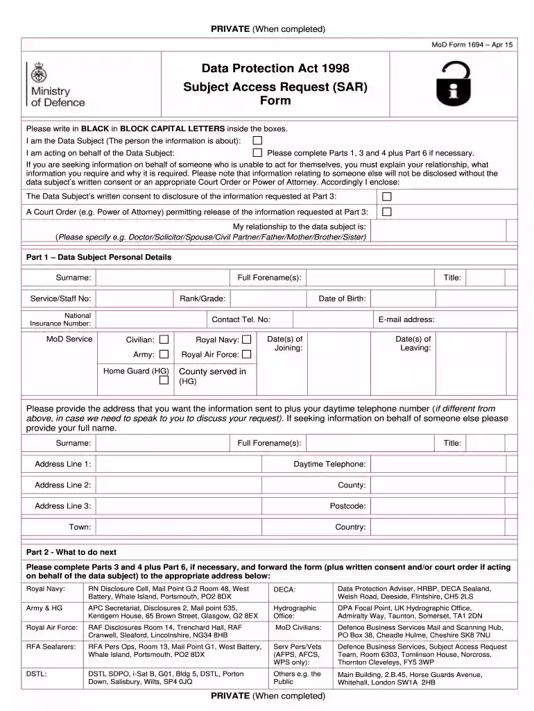 mod form 1694 Preview on Page 1