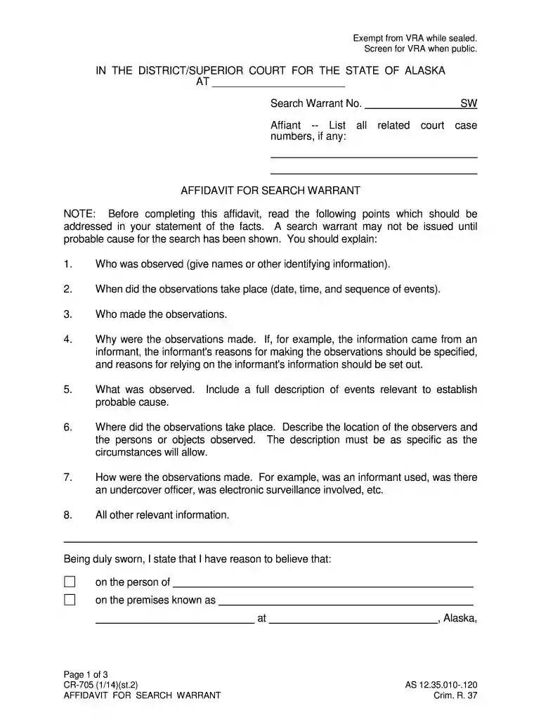 cr 705 form Preview on Page 1