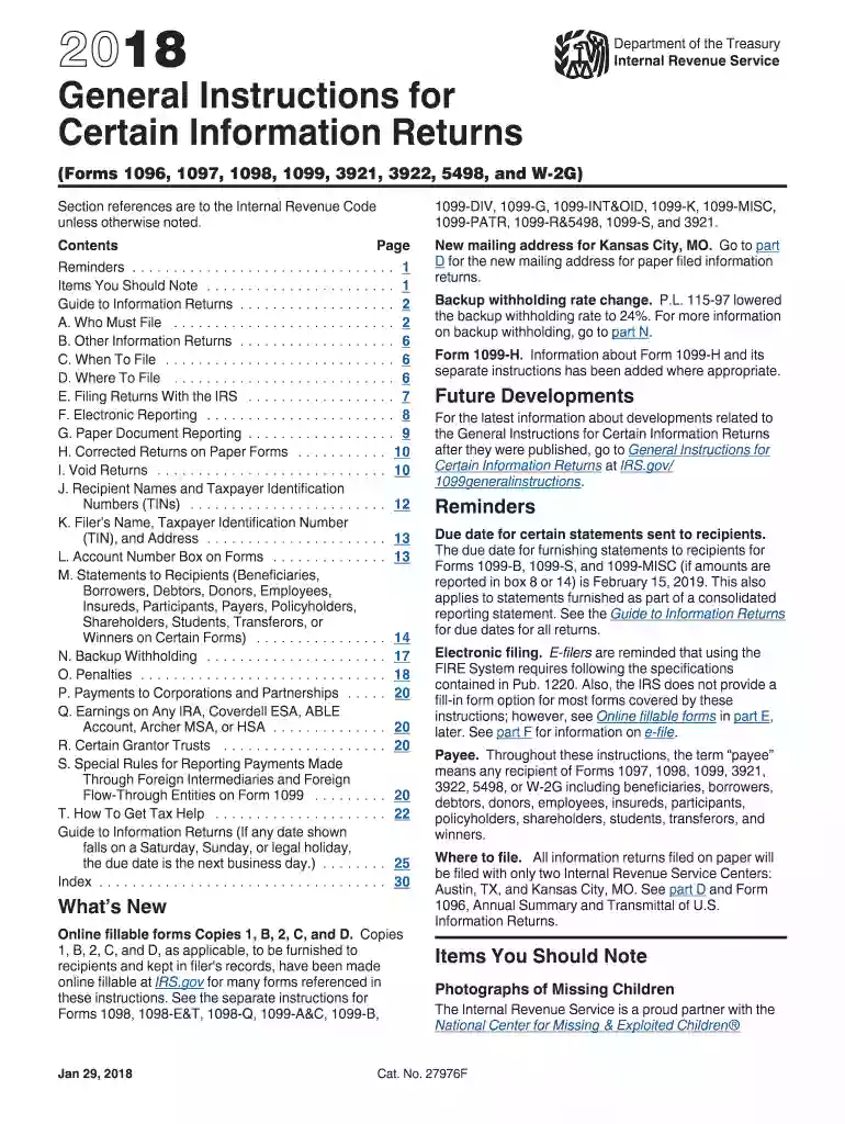 gen instr for certain info returns 2015 form Preview on Page 1