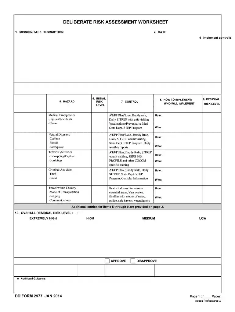 dd form 2977 fillable army pubs Preview on Page 1