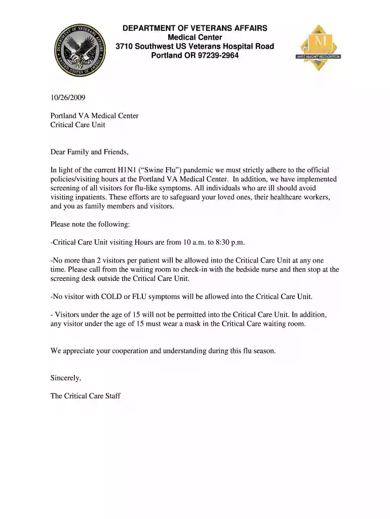 va letterhead Preview on Page 1