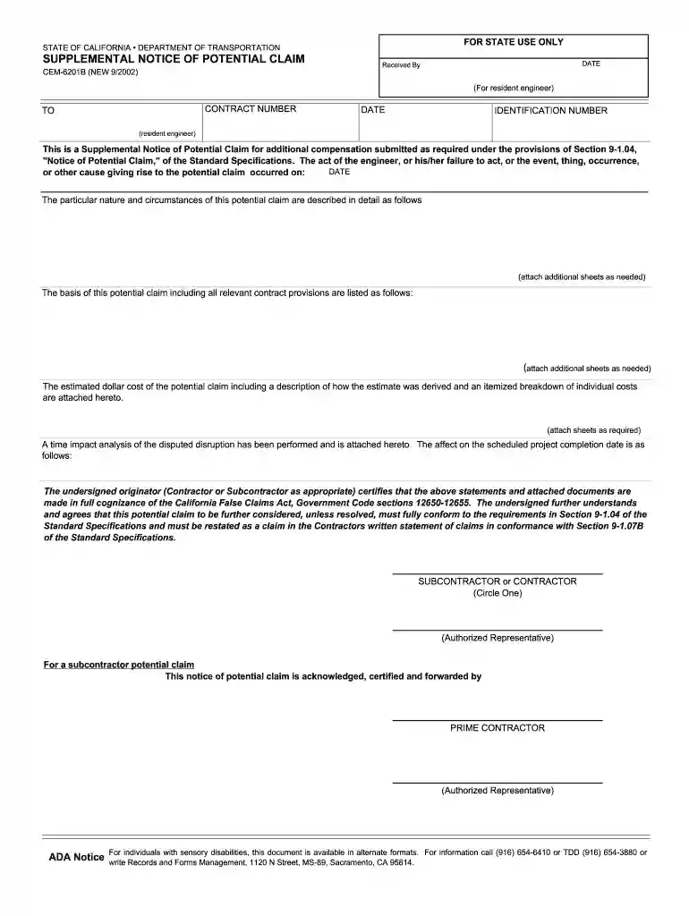 california required Preview on Page 1
