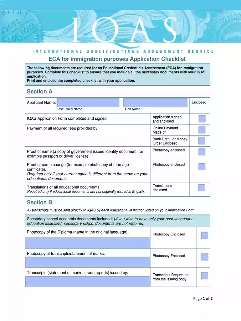 eca form Preview on Page 1