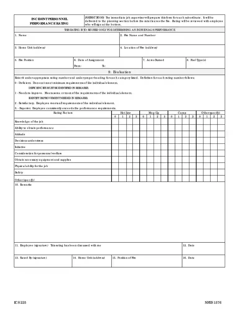 performance rating form Preview on Page 1