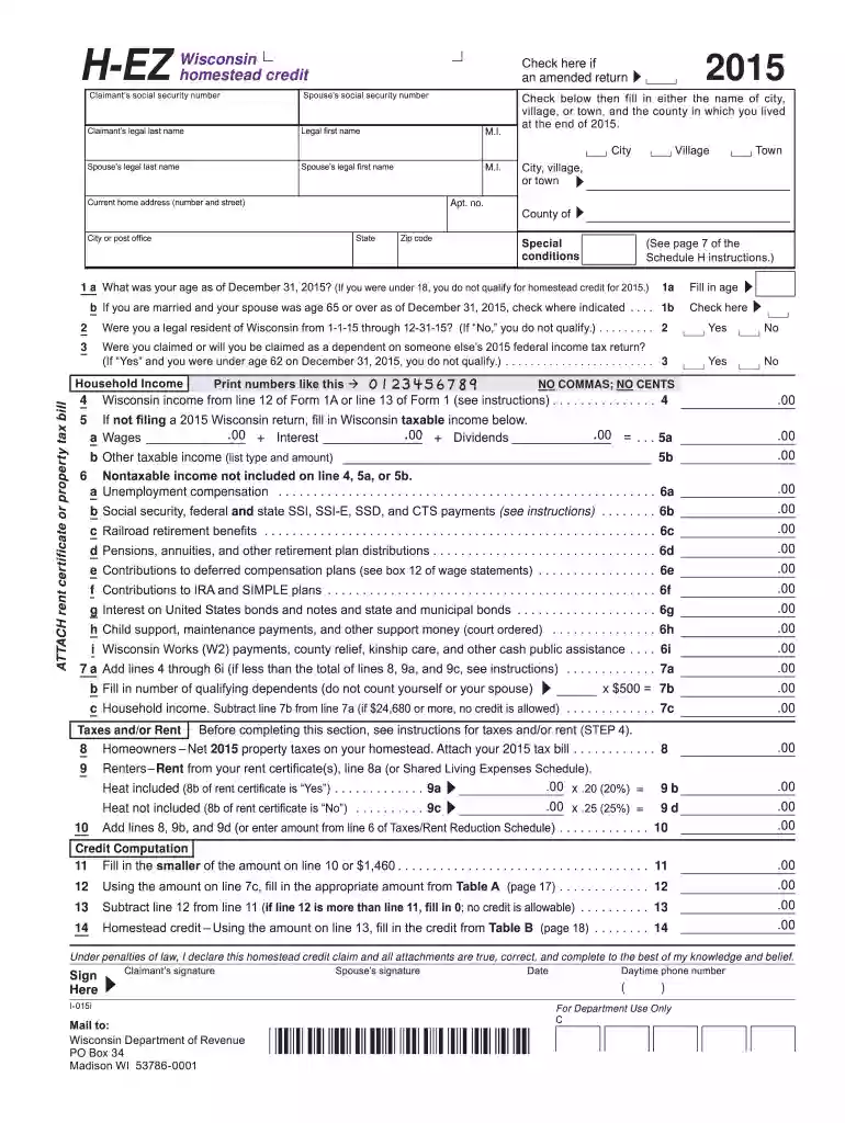 2015 h ez form Preview on Page 1