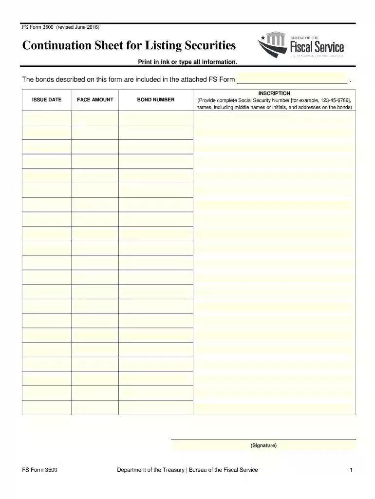 treasury direct form 3500 2013 Preview on Page 1