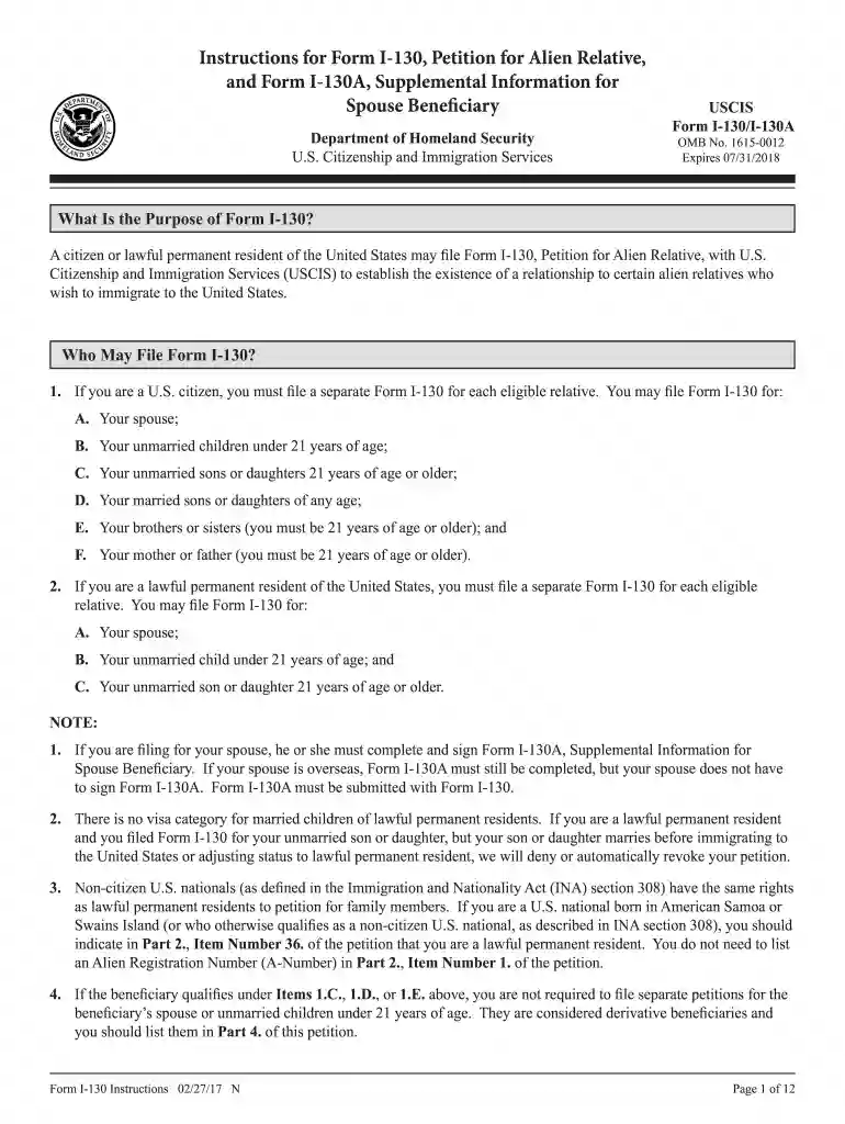 i 130 instructions pdf Preview on Page 1